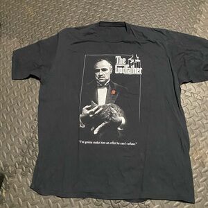 Black The Godfather Graphic Tee - Unbranded